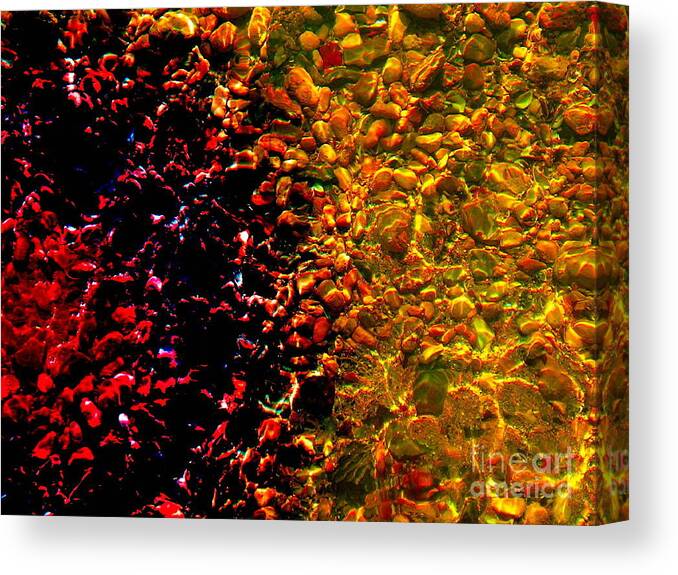 Blood Canvas Print featuring the photograph Blood in the Water by Silvie Kendall