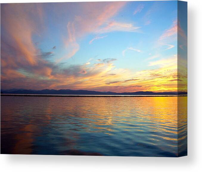 Sunset Canvas Print featuring the photograph Butterfly Sky by Mike Reilly