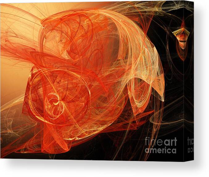 Fine Art Canvas Print featuring the digital art Citrine Dream by Andee Design