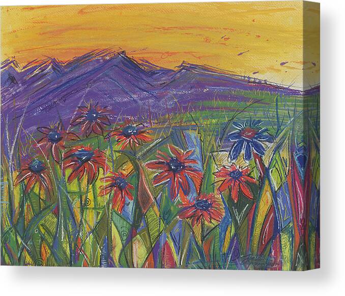 Nature Canvas Print featuring the painting Comfortable Silence by Tanielle Childers