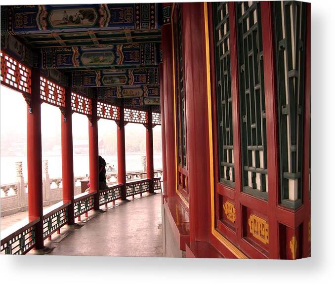 Corridor Canvas Print featuring the photograph Corridor by Alfred Ng