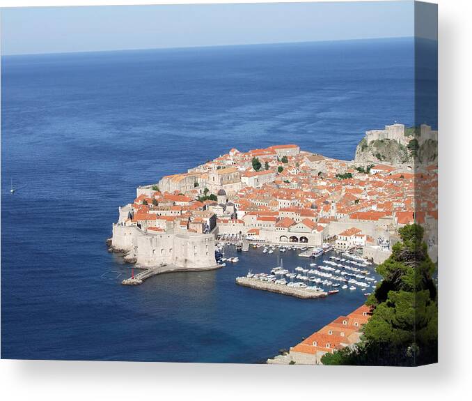 Croatia Canvas Print featuring the photograph Dubrovnik Former Yugoslavia Croatia by Joseph Hendrix