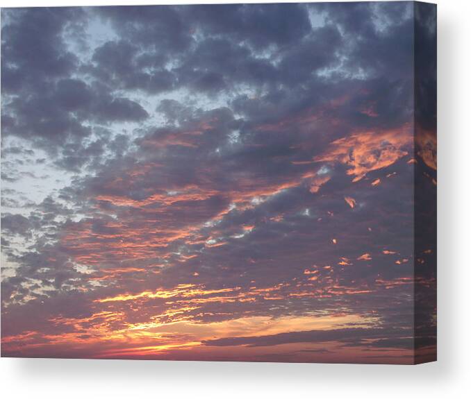 Electric Orange Canvas Print featuring the photograph Electric Orange Sky by Brian Maloney