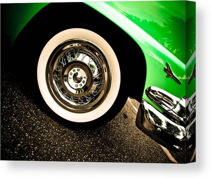 Car Canvas Print featuring the photograph Emerald Green Machine by Jessica Brawley