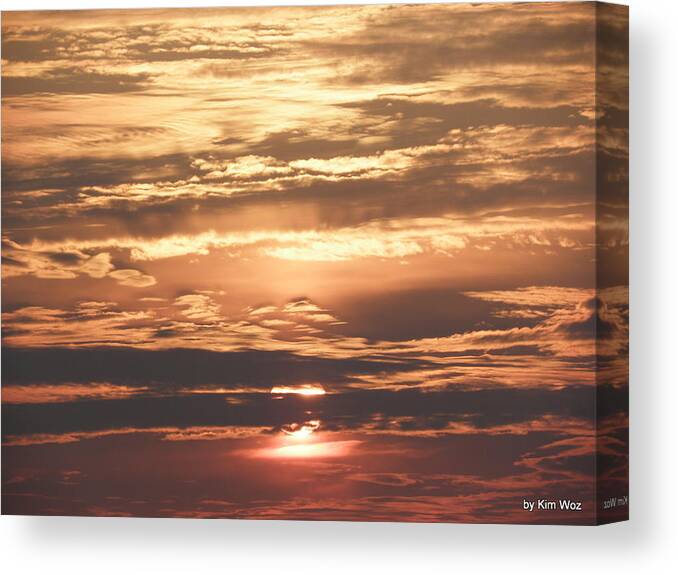 Sunrise Canvas Print featuring the photograph Explosion Of Color by Kim Galluzzo Wozniak