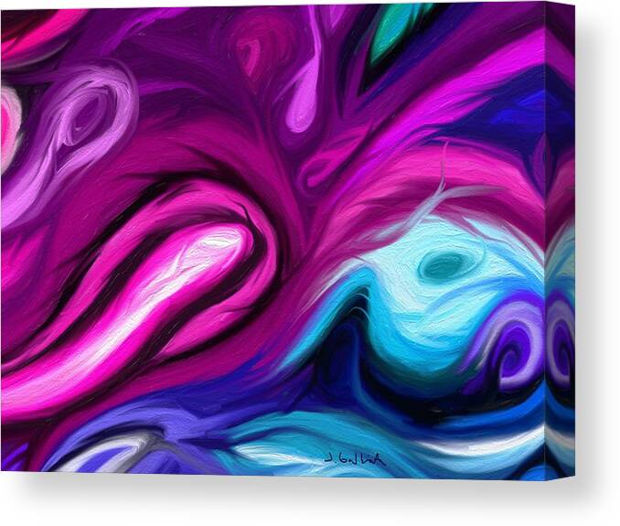 Abstract Canvas Print featuring the digital art Forming by Jennifer Galbraith