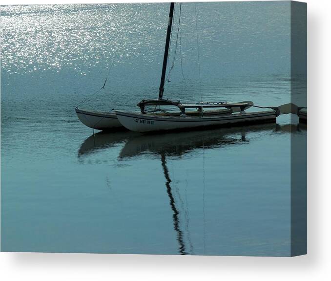 Silky Blue Waters Canvas Print featuring the photograph Glistening Sea by Jan Moore