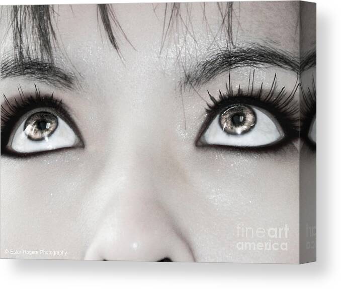 Eye Photograph Canvas Print featuring the photograph Goddess Eyes by Ester McGuire