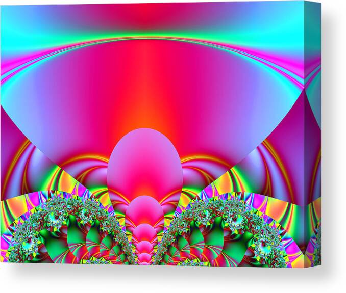 Abstract Canvas Print featuring the painting Gorgeous Glowing Goblet by Elaine Plesser