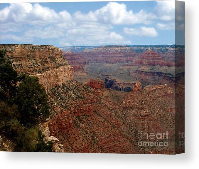 Post Card Canvas Print featuring the photograph Grand Canyon by The Kepharts 