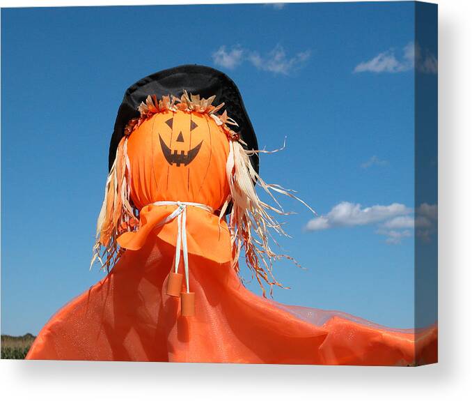 Pumpkin Canvas Print featuring the photograph Happy Halloween by Cathy Kovarik