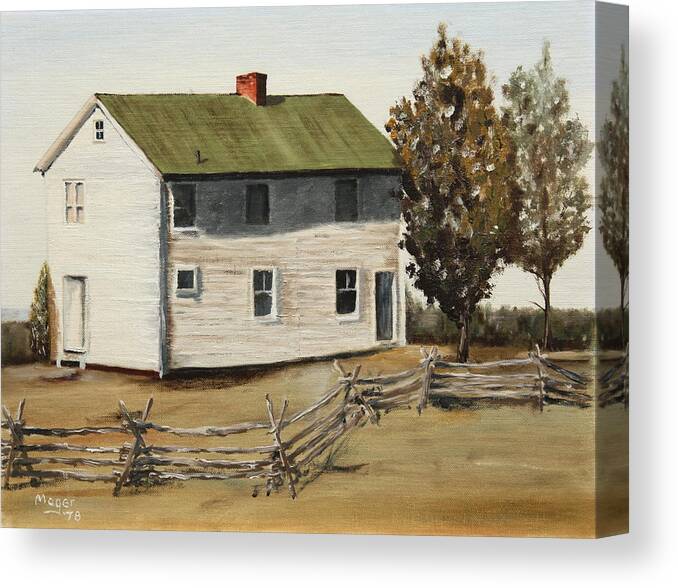 Landscape Canvas Print featuring the painting Henry House by Alan Mager