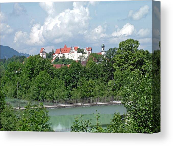 Europe Canvas Print featuring the photograph Hohe Schloss Fussen Fussen Germany by Joseph Hendrix