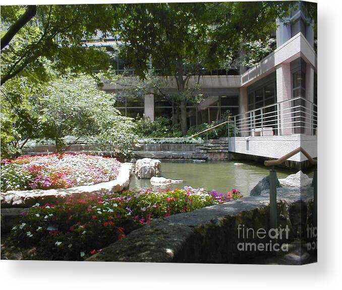 Courtyards Canvas Print featuring the photograph Inner Courtyard by Vonda Lawson-Rosa