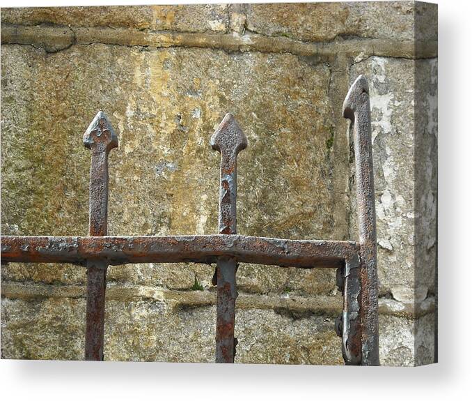 Ennis Canvas Print featuring the photograph Iron Spikes by Christophe Ennis
