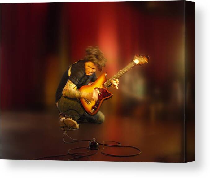 Electric Canvas Print featuring the photograph Jammin Guitar by James Granberry