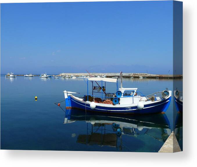 Greece Canvas Print featuring the photograph Koroni Greece by Jackie Sherwood