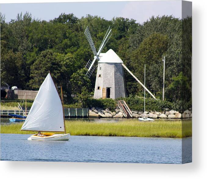 Bass River Canvas Print featuring the photograph Lazy River by Amy Holmes