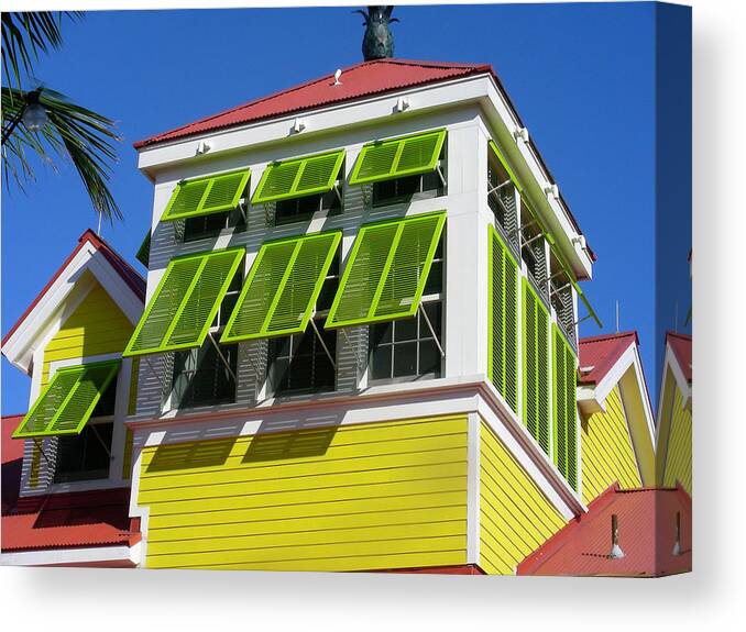 Didital Photography Canvas Print featuring the photograph Lime Green by Jean Wolfrum