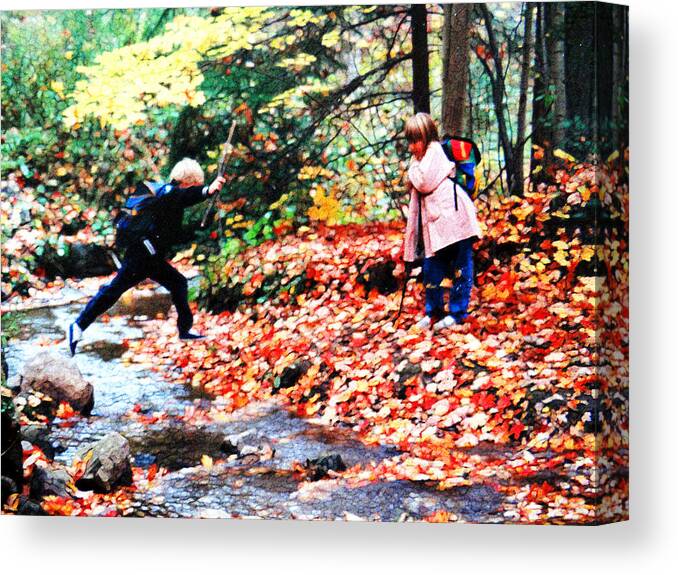 Adventure Canvas Print featuring the mixed media Little Explorers 2 by Bruce Ritchie