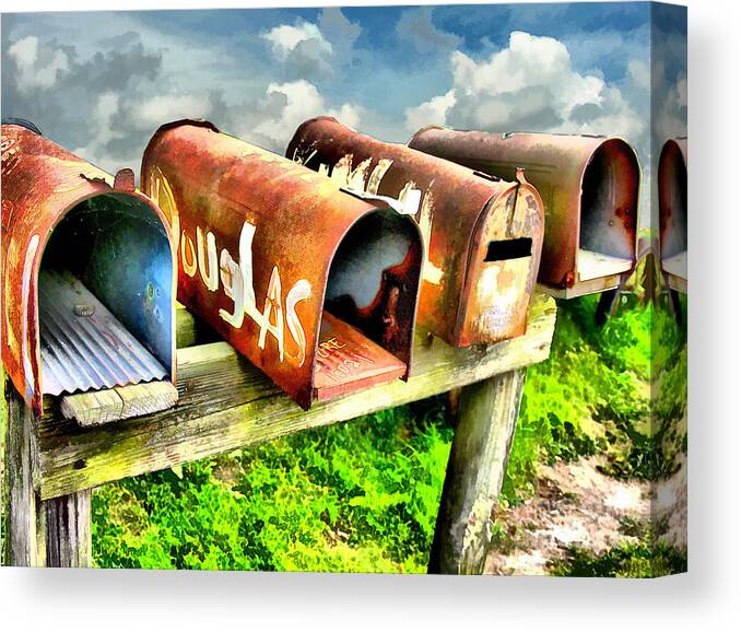 Mail Boxes Canvas Print featuring the photograph Mail Boxes by Tom Griffithe