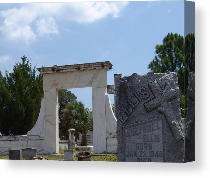 Cemetery Canvas Print featuring the photograph Marble Arch by Al Griffin