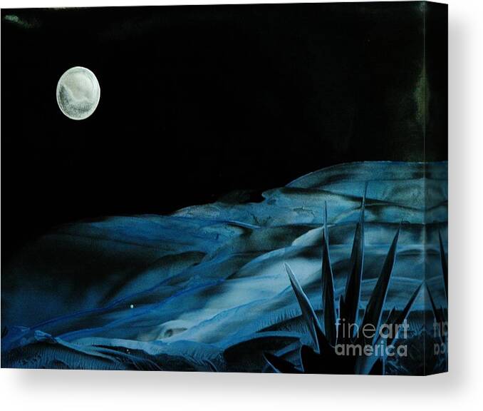 Night Canvas Print featuring the painting Midnight by Melinda Etzold