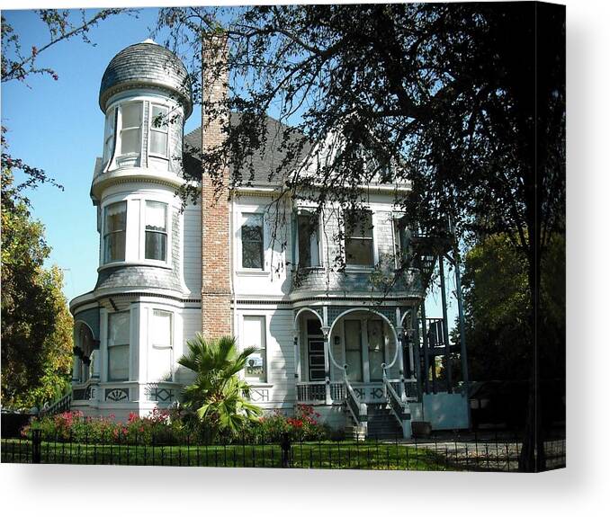 Migliavacca Canvas Print featuring the photograph Migliavacca Mansion Napa by Kelly Manning