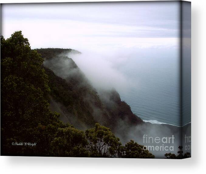 Nature Canvas Print featuring the photograph Mists Along The Kalalau Valley by Paulette B Wright