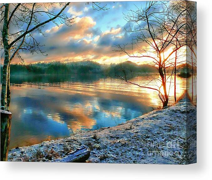 Morning Canvas Print featuring the photograph Misty Morning by Gail Bridger
