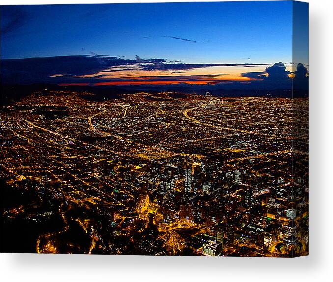 Bogot Canvas Print featuring the photograph Night Lights by Blair Wainman