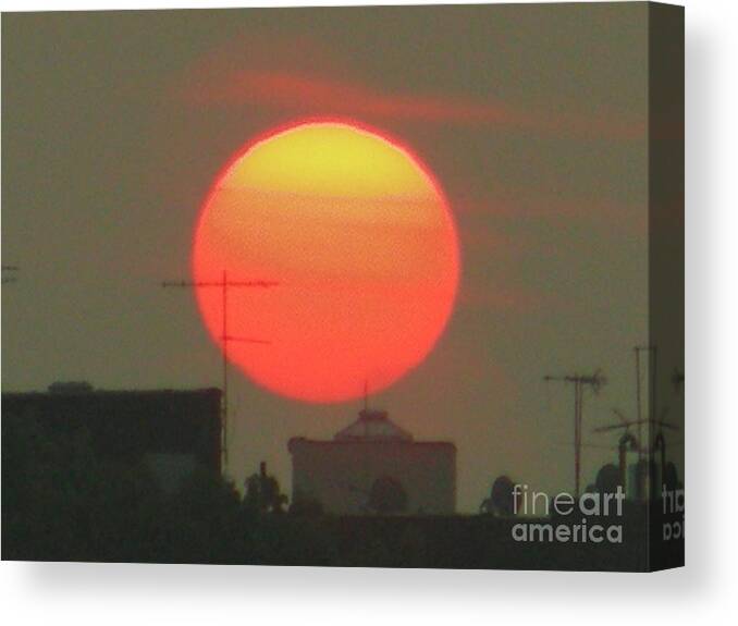 Sunset Canvas Print featuring the photograph October 17 2007 by Mark Gilman