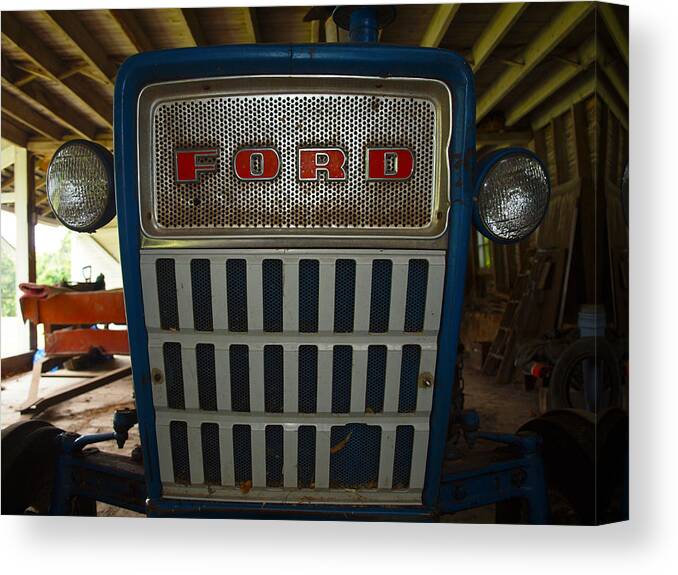 Farm Animals Canvas Print featuring the photograph Old Ford Tractor by Robert Margetts