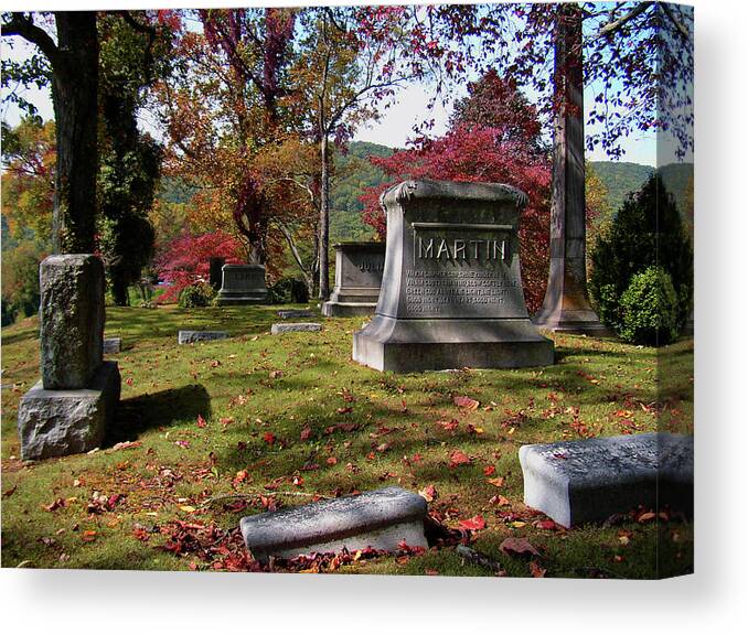 Harriman Canvas Print featuring the photograph Old Harriman Cemetery by Paul Mashburn