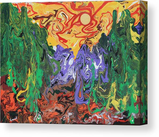 Kaleidoscape Canvas Print featuring the painting Piney Creek Ravine by Art Enrico