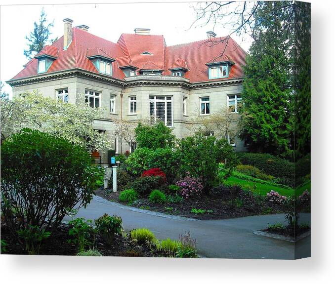 Pittock Canvas Print featuring the photograph Pittock Mansion by Kelly Manning