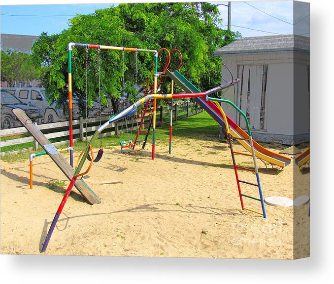 Photo Canvas Print featuring the photograph Playground by Beth Saffer