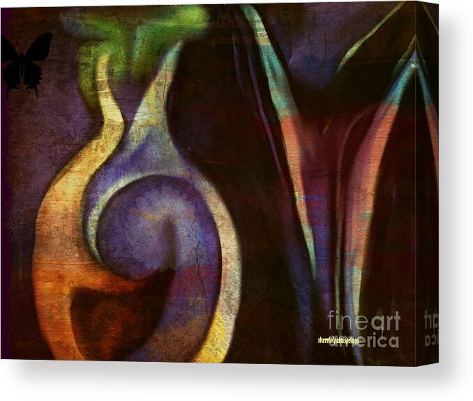 Pottery Canvas Print featuring the digital art Pottery Of Time by Sherri's - Of Palm Springs