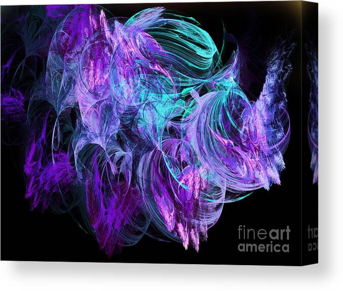 Fine Art Canvas Print featuring the digital art Purple Fusion by Andee Design