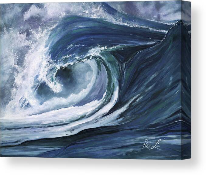 Hawaii Canvas Print featuring the painting Rei Li 3 by Lisa Reinhardt