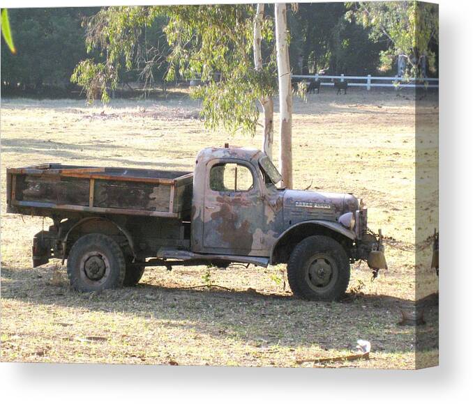 Truck Canvas Print featuring the photograph Retired Power Wagon by Sue Halstenberg