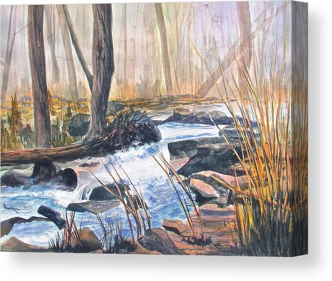 Colorado Canvas Print featuring the painting River Rush by Frank SantAgata