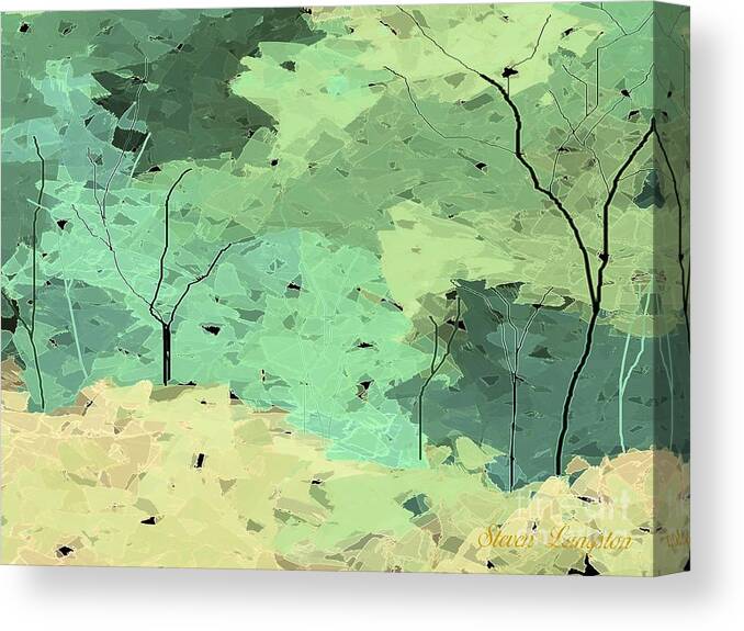 Tress Canvas Print featuring the painting Shattered Forest by Steven Lebron Langston