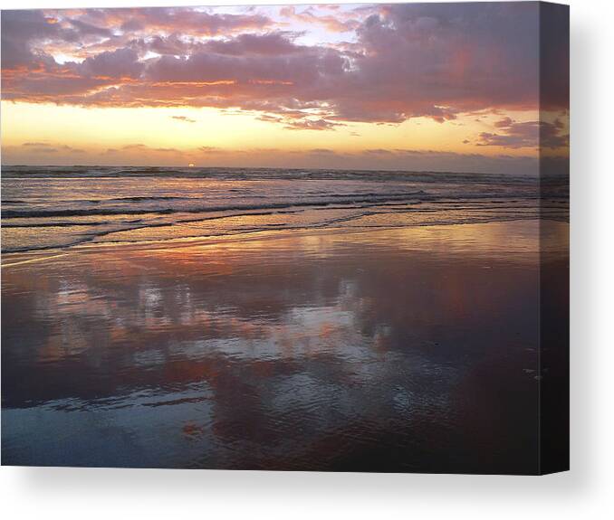 Sunset Canvas Print featuring the photograph Small Sun Big Presence by Pamela Patch