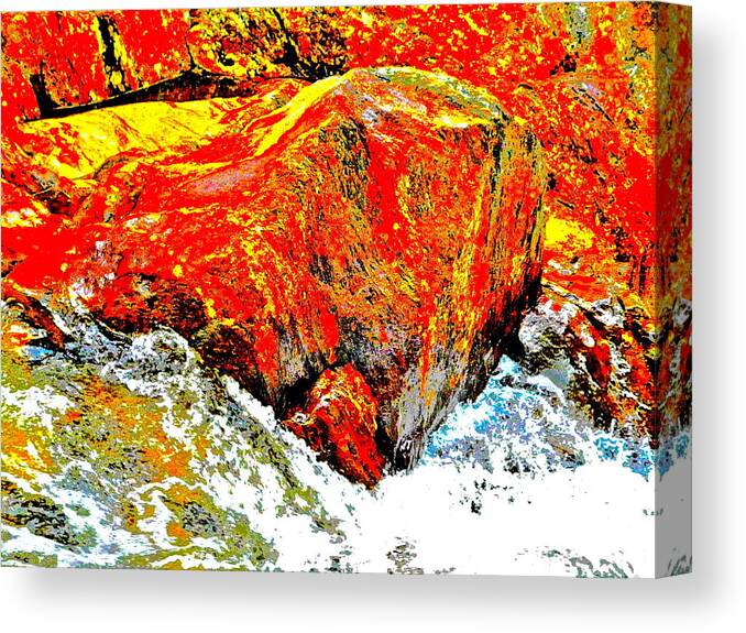 Landscape Canvas Print featuring the photograph Smalls Falls 71 by George Ramos