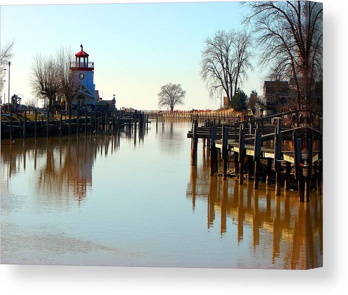 Spring Canvas Print featuring the mixed media Spring on the Ausable River at Grand Bend by Bruce Ritchie