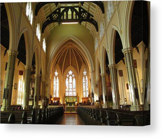Toronto Canvas Print featuring the photograph St James Cathedral Toronto by Alfred Ng