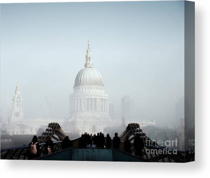London Canvas Print featuring the photograph St Paul's Cathedral by Pixel Chimp