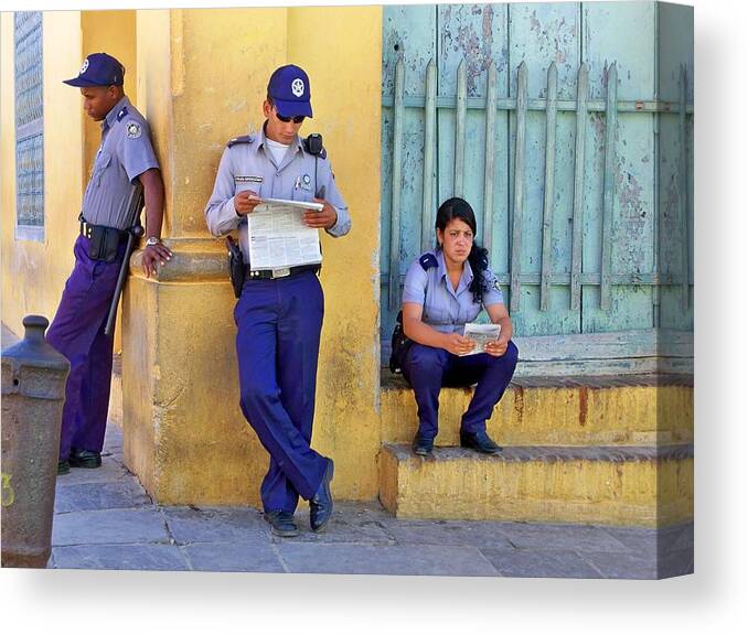 Cuba Canvas Print featuring the photograph Taking a Break by Lynn Bolt