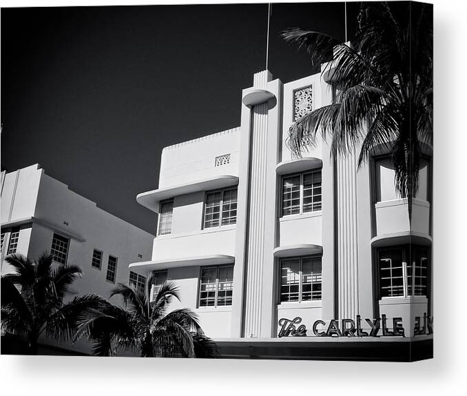 Art Deco Canvas Print featuring the photograph The Carlyle by Darren Martin